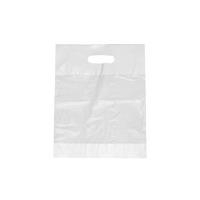 PAPSTAR Griffloch-Tragetaschen, HDPE, 500 x 450 x 80 mm Stärke: 25 my, Tragkraft: ca. 7 kg, Farbe: weiß - 1 Stück (12353)