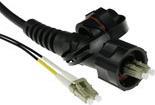 ACT 1 meter multimode 50/125 OM3 duplex fiber patch cable with LC and IP67 LC connectors 1M LCODVA-LC OM3 DX 7MM (RL7101)