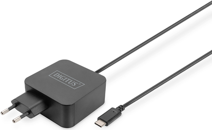 Lalimentatore per notebook DIGITUS USB-C PD è un sostituto super sottile e compatto per gli alimentatori originali difettosi o