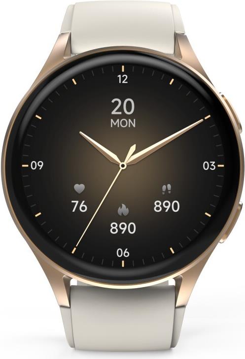 Hama Smartwatch 8900 33 cm 1.3 AMOLED 42 mm Digitale 466 x 466 Pixel Touch screen Oro GPS satellitare (Hama 8900 Fitness Tracke