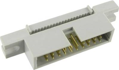 Pfosten-Steckverbinder mit Befestigungsflansch Rastermass 2.54 mm Polzahl Gesamt 50 (1589802)