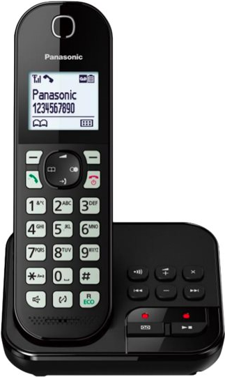 Telefono cordless Panasonic con AB KX-TGC460 - nero