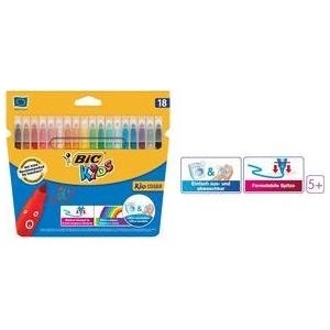 BIC Kid Couleur - Medium - Rundspitze - Mehrfarben - Multi - Tinte auf Wasserbasis - ISO 11540 / BS 7272-1 (937508)
