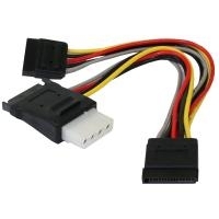 Good Connections Alcasa GOOD CONNECTIONS - S-ATA Stromversorgungskabel - 15-Pol SATA Platinenstecker + 5.25 4 Pol Buchse-> 2 x 15 Pol SATA Stecker - 0.15 cm (5021-215P)
