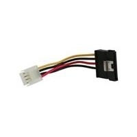 InLine - Netzteil - 15 PIN SATA Power (W) - 4-Pin-Mini-Stromversorgungsstecker (M) - 6cm - 90-Grad-Anschluss, mit Verriegelung (29660W)
