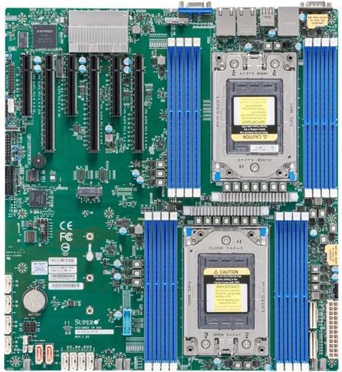 Super Micro SUPERMICRO H12DSi-NT6 - Motherboard - Erweitertes ATX - Socket SP3 - 2 Unterstützte CPUs - USB3.0 - 2 x 10 Gigabit LAN - Onboard-Grafik (MBD-H12DSI-NT6-B)