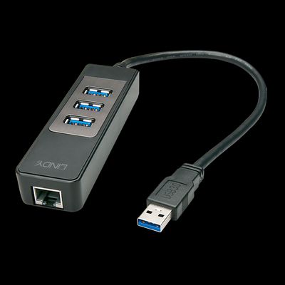 Lindy USB 3,1 Hub & Gigabit Ethernet Adapter 43176