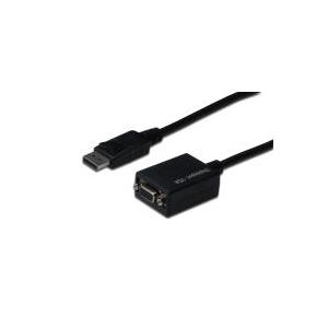 Digitus - DisplayPort-Adapter - DisplayPort (M) - HD-15 (W) - 15cm (DisplayPort 1,2) - geformt - Schwarz (AK-340403-001-S)