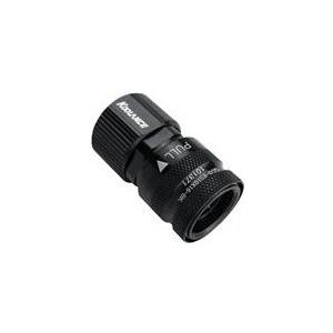 Koolance QD3 Female Quick Disconnect No-Spill Coupling, Compression for 10mm x 16mm (3/8 x 5/8in) - Flüssigkühlsystem Kupplung - Schwarz (QD3-FS10X16-BK)