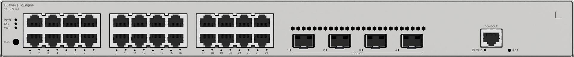 Huawei eKit Switch S310-24T4X - > Produkttyp- Switch- ear-Kategorie (ElektroG): relevant - Kategorie 6: kleine Geräte der IT- und TK-Technik - Kleine Geräte der IT- und TK-Technik B2C (98012381)