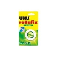 UHU Klebefilm rollafix invisible, 19 mm x 25 m hochwertiger, unsichtbarer Klebefilm, beschriftbar und - 1 Stück (36950)