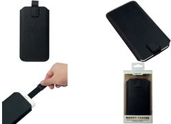 LogiLink Smartphone-Köchertasche, 5.5 (13,97 cm), schwarz passend für Geräte bis 5.5 (13,97 cm), beim Ziehen der - 1 Stück (SB0004)