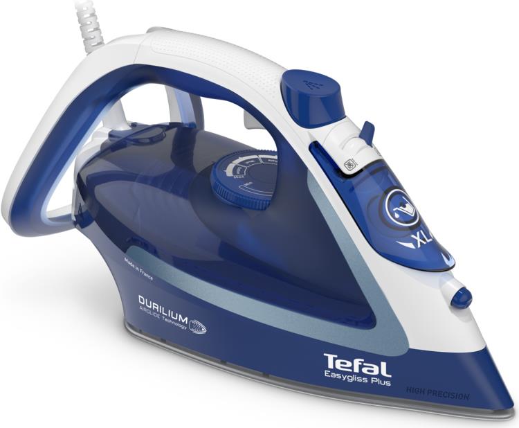 Tefal EasyGliss Plus FV5735 ferro da stiro Ferro da stiro a secco e a vapore Durilium 2500 W Blu Bianco