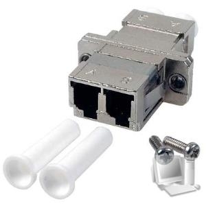 LWL Kupplung LC/LC, Duplex, Single-/Multimode, Metall-Gehäuse mit Keramik-Ferrule Nicht zum Einsatz in Spleißboxen geeignet! (90744)