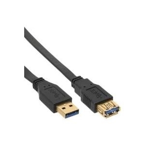 InLine - USB-Verlängerungskabel - USB Typ A, 4-polig (M) - USB Typ A, 4-polig (W) - 5,0m (USB/USB2.0) - Schwarz (34605F)