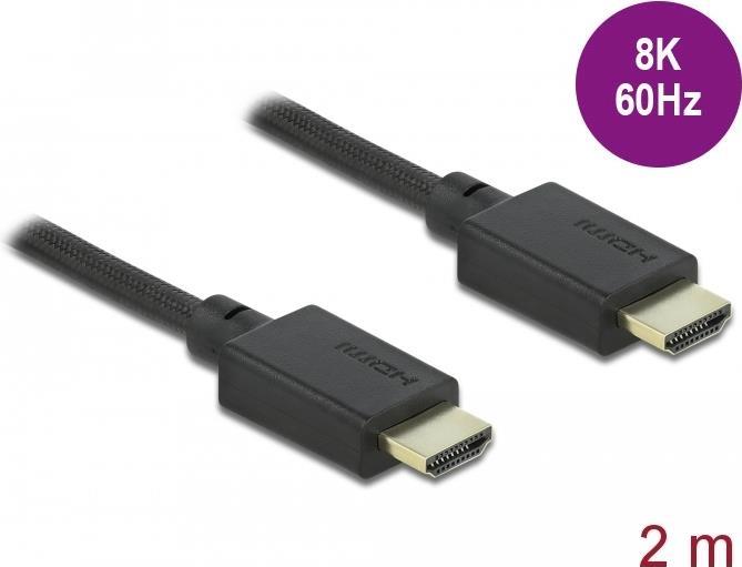 DeLOCK Cavo HDMI ad altissima velocit 48 Gbps 8Kbps 8K 60 Hz da 2 m (Delock HDMI-kabel - 2 m)