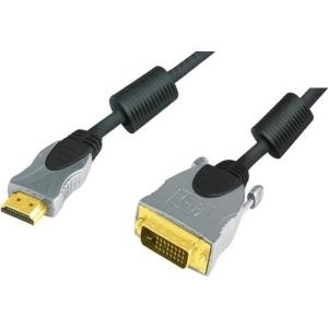 Professional HDMI DVI Kabel, High Quality, vergoldet, HDMI St. A / 24+1pol DVI-D St., 20,0 m Hochwertiges Anschlusskabel zur Übertragung von digitalen Monitorsignalen (49910120H)