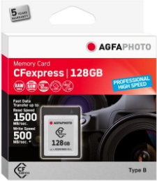 AgfaPhoto CFexpress Professional - 128 GB - CFexpress - NAND - 1500 MB/s - 500 MB/s - Resistente al freddo - Resistente al calo