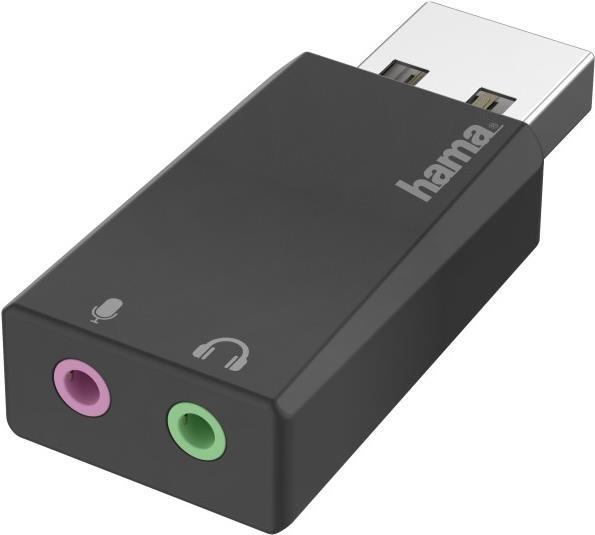 Hama Scheda audio USB 2.0 2x prese Jack microfono/cuffia convertitore digitale analogico (DAC)