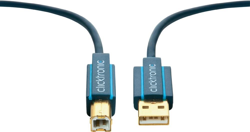 ClickTronic USB 2.0 USB-kabel 1.8m GrÃ¥