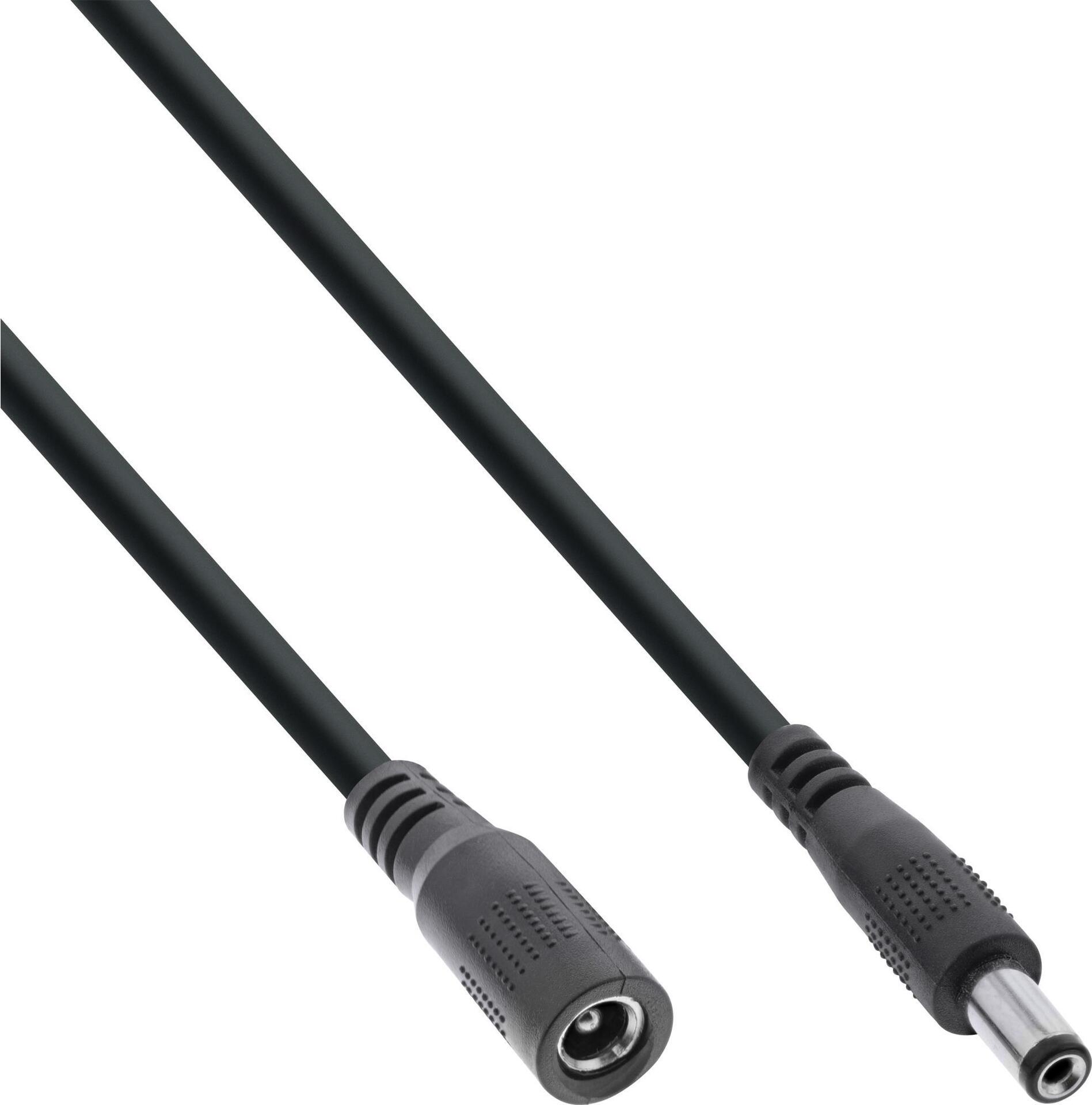 Cavo prolunga DC - Presa DC 5,5x2,5mm - AWG 18 - nero 3m