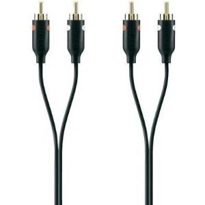 Belkin Cinch Audio Anschlusskabel [2x Cinch-Stecker - 2x Cinch-Stecker] 2 m Schwarz vergoldete Steckkontakte Belkin (F3Y098bt2M)
