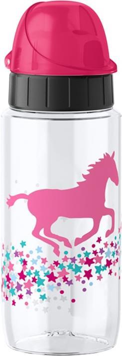 emsa KIDS Trinkflasche Tritan, 0,5 Liter, Kids pink Horse komplett spülmaschienengeeignet, Deckel zerlegbar, - 1 Stück (518302)