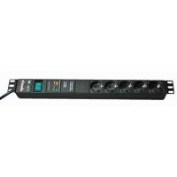 Bachmann - Verlängerungsschnur (Rack - einbaufähig) - 6 Ausgangsstecker - 1U - 48,3 cm (19) (333.537)
