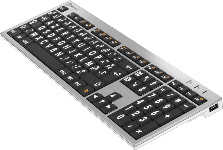 LogicKeyboard XL-Print bianco su nero ALBA fr. (Mac)