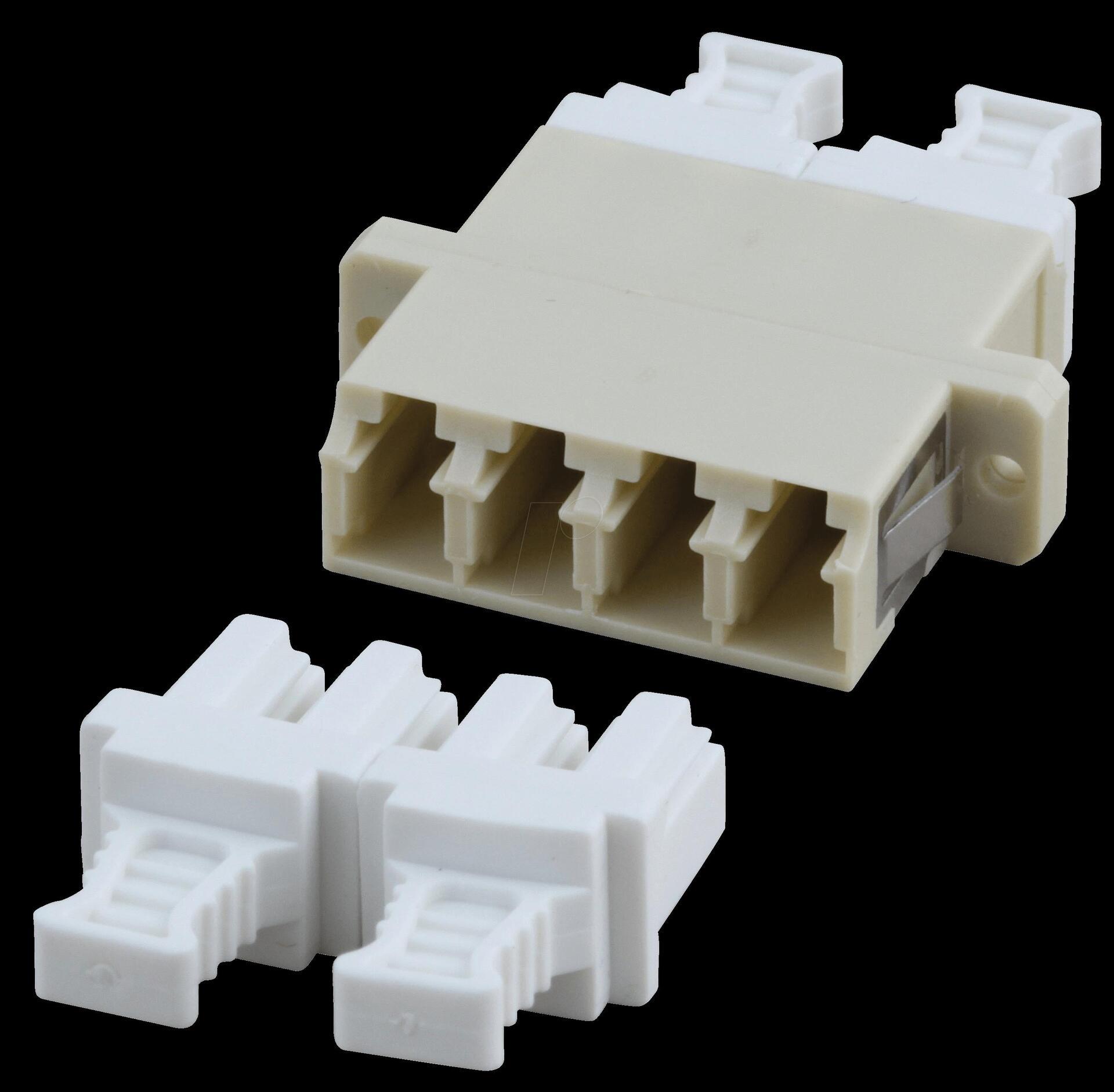 Kunststoff Kupplung LC 4-fach MM beige, Keramikhülse (53352.3V1)