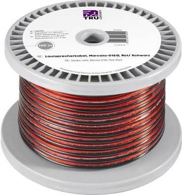 TRU COMPONENTS Lautsprecherkabel 2 x 1.35 mm² Rot, Schwarz 1565455 100 m (1565455)