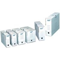 FAST Archiv-Schachtel, 250 x 330 mm, Rückenbreite: 100 mm aus Karton, blaue Beschriftung, schneller Aufbau, flache (4882X120025)