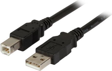 USB2.0 Premium Anschlusskabel,A auf B, schwarz, 5,0m (K5256SW.5)