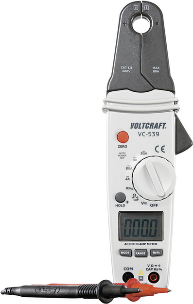 Pinza amperometrica Voltcraft multimetro portatile digitale VC-539 CAT III Display 600 V (conteggi) 4000 (VC-539)