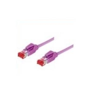 Patchkabel S/FTP, PiMF, Cat 6, erikaviolett, 0,5 m halogenfrei, mit Draka-Kabel und Hirosesteckern TM21 (bisherige Bezeichnung S/STP) (71800M)