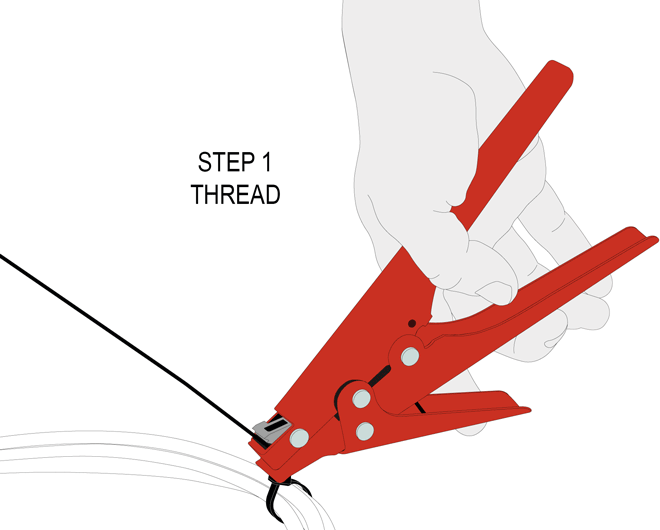 Geeignet fr Kunststoffkabelbinder mit einer Breite bis zu 95 mm und einer Dicke bis zu 23 mm Material Metall Farbe rot