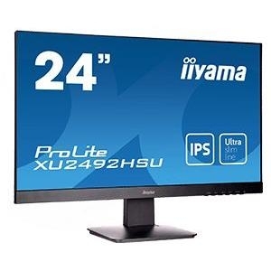 Iiyama ProLite XU2492HSU-B1 - LED-Monitor - 60,5 cm (23.8) - 1920 x 1080 - IPS - 250 cd/m² - 1000:1 - 5 ms - HDMI, DisplayPort - Lautsprecher - Schwarz (XU2492HSU-B1)