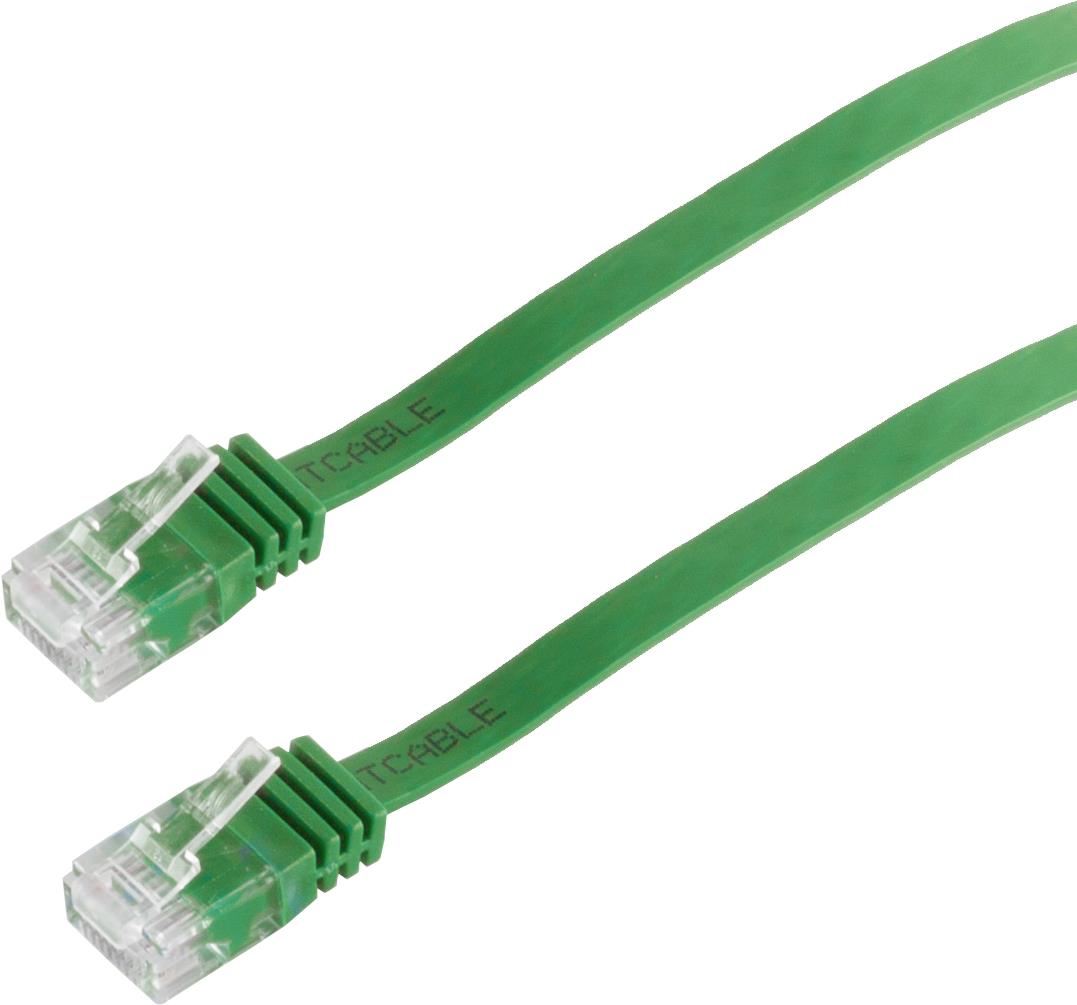 Herweck Helos - Patch-Kabel - RJ-45 (M) bis RJ-45 (M) - 0,25 m - UTP - CAT 6 - geformt, flach - grün (148728)