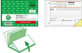 libretto sigel "Ricevuta" IVA inclusa DIN A6 orizzontale - per il mercato D - 1 pezzo (SD122)