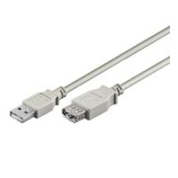 Wentronic goobay - USB-Verlängerungskabel - USB (W) bis USB (M) - USB2.0 - 5,0m - Grau (50962)