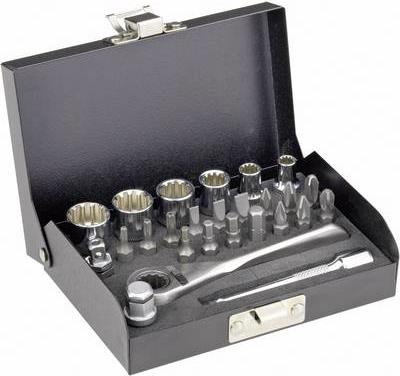 TOOLCRAFT Mini-Ratschen-Set 6,3 mm (1/4) 26tlg. 820928