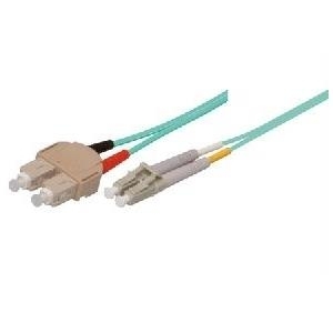 Tecline Fröhlich + Walter - Patch-Kabel - SC multi-mode (M) - LC Multi-Mode (M) - 50 cm - Glasfaser - 50/125 Mikrometer - OM3 - Türkis (39985600)