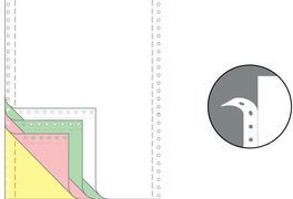 AVERY Zweckform DIN-Computerpapier endlos, 240 x 30,50cm (12), 4-fach 52 g/qm, farbig -> weiß/grün/rosa/gelb, blanko (2544)