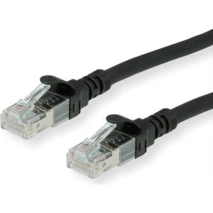 ROLINE - Patch-Kabel - RJ-45 (M) bis RJ-45 (M) - 10 m - SFTP, PiMF - CAT 6 - halogenfrei, geformt, verseilt - Schwarz (21152657)