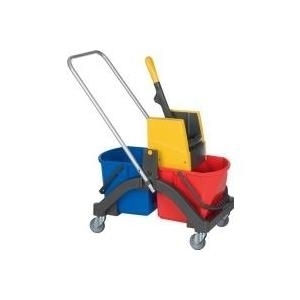 VERMOP Nasswischwagen Aquva: 2 x 17 Liter Eimer, Presse incl. Deichsel, Kunststoff, Eimer und Presse (6420154)