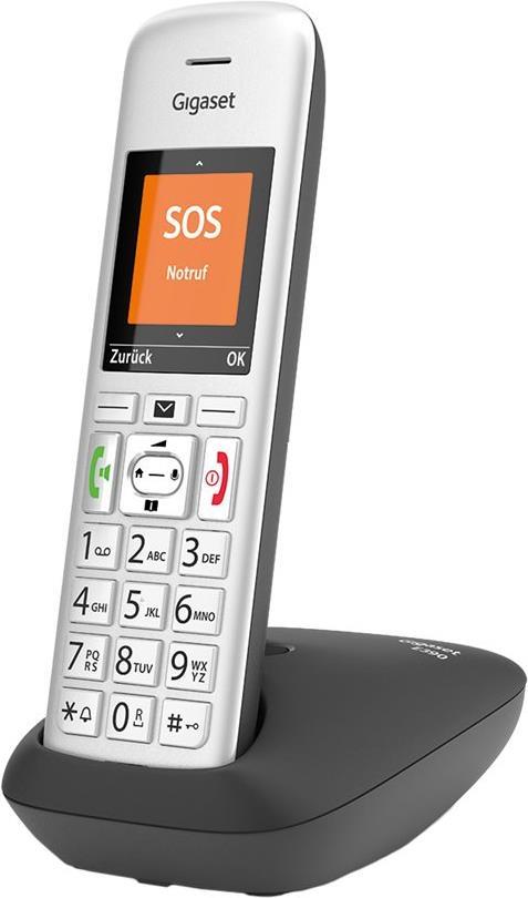 Telefono cordless Gigaset E390 - argento nero