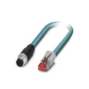 Phoenix Contact M12 / RJ45 Netzwerk Anschlusskabel CAT 5, CAT 5e SF/UTP 1.00 m Blau Phoenix Contact (1403498)