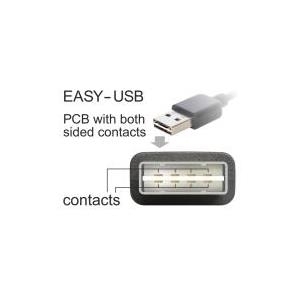 Adattatore Delock Easy-USB 2.0-A Plug USB 2.0-A Calco angolato al piano superiore