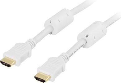 Deltaco HDMI-1030A cavo HDMI 3 m HDMI tipo A Standard Bianco (DELTACO HDMI-1030A - HDMI med Ethernet)