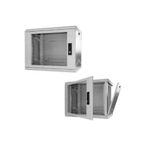 Schweitzer EasyBox - Gehäuse - geeignet für Wandmontage - Hellgrau, RAL 7035 - 9U - 48.3 cm (19)